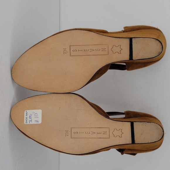 STEVEN by Steve Madden High Wedge Heel Suede Mary Janes 7M NWOT - Picture 10 of 14